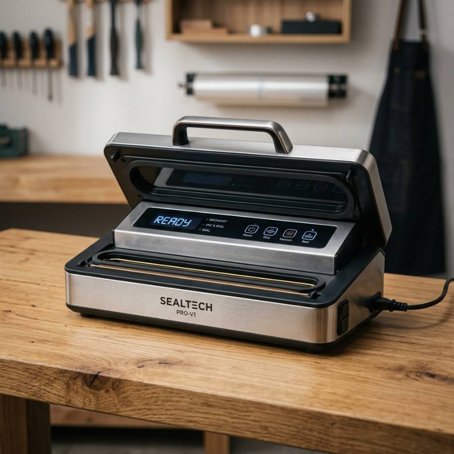 เครื่องซีลสูญญากาศขนาดกะทัดรัด (Compact External Suction Vacuum Sealer) ดีไซน์ล้ำสมัย